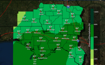 Heavy Rain For Florida Panhandle and Big Bend