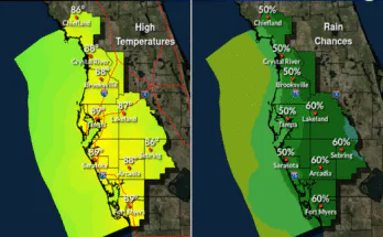 Thunderstorms for Southwest Florida, Tampa Bay