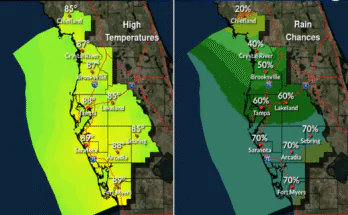Afternoon Thunderstorms for Southwest Florida, Tampa Bay