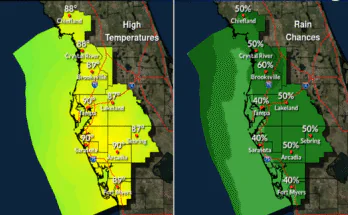 Afternoon Thunderstorms for Southwest Florida, Tampa Bay