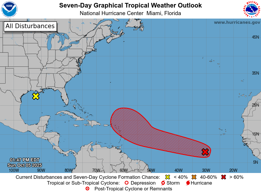 NOAA: Invest 95L 2025 Projected Path, Spaghetti Models