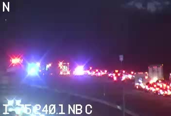 A major crash on northbound Interstate 75 in Hillsborough County has blocked two left lanes. Credit: FDOT