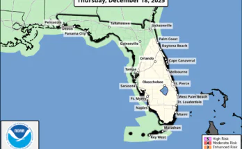 Thunderstorm, Heavy Downpour Risk For North Florida