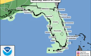 Strong Thunderstorms, Gusty Winds,  Hail For North Florida