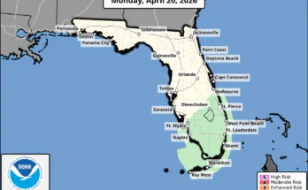 Afternoon Thunderstorms, Rain For South Florida