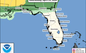 Severe Thunderstorm, Tornado Risk For Florida Panhandle and Big Bend