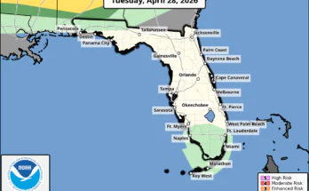 Severe Thunderstorm Risk, Hail For Florida Panhandle