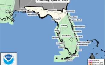 Thunderstorms, Rip Currents For South Florida