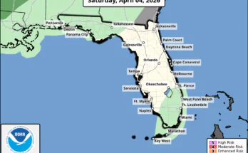 Afternoon Thunderstorms, Rip Currents For South Florida