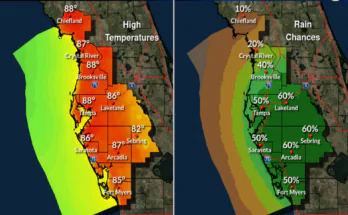 Afternoon Thunderstorms For Tampa Bay, Southwest Florida