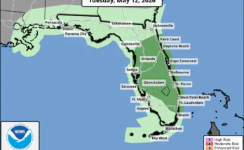 Rain, Thunderstorms For North Florida