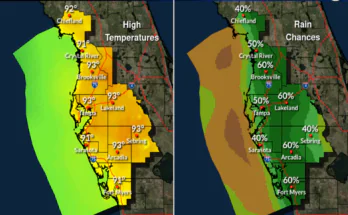 Thunderstorms for Tampa Bay and Southwest Florida