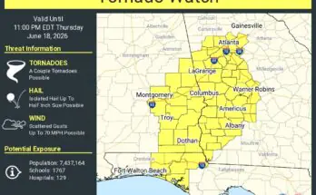 Tornado Watch Issued For Florida Panhandle