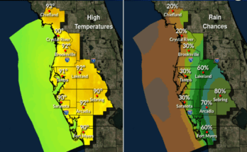 Thunderstorms for Tampa Bay and Southwest Florida