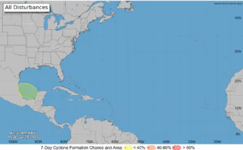 NOAA: 10% Chance Tropical Cyclone Forms Near Mexico