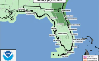 Severe Thunderstorms, Heavy Rainfall For North Florida