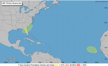 NOAA: 20% Chance Tropical Cyclone Forms Over North Florida